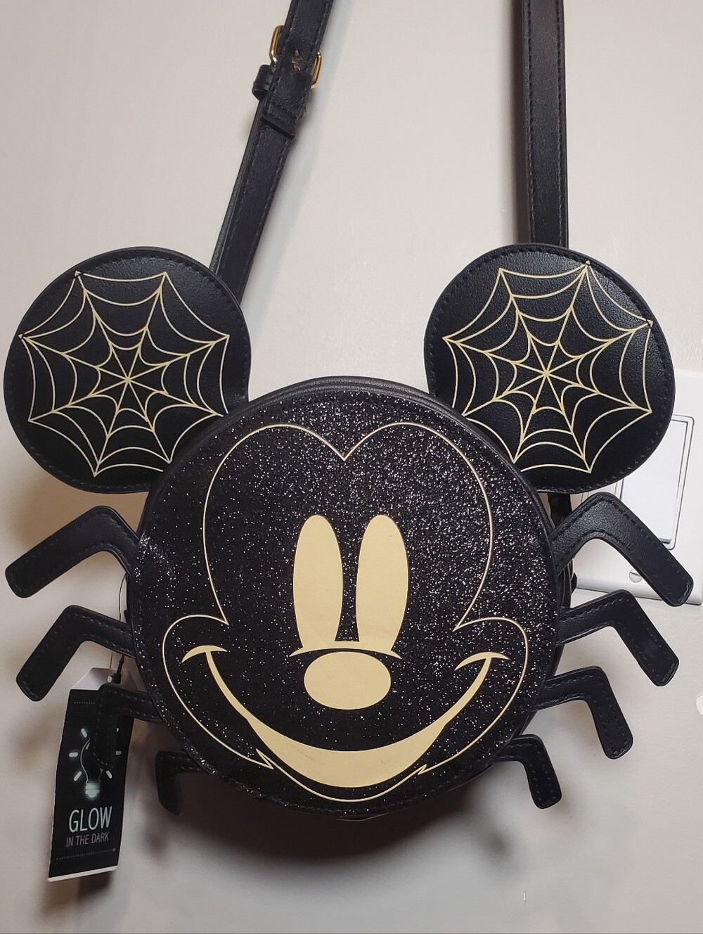 250. NWT - Bioworld x Disney Mickey Mouse Glow In The Dark Spider Purse